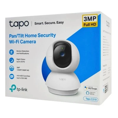 TP-LINK smart camera Tapo-C210, Full HD, Pan/Tilt, two-way audio, V. 1.0 3MP με αμφίδρομο ήχο & φωνητικό έλεγχο