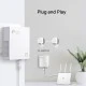 TP-LINK Powerline Starter Kit TL-PA7017, AV1000 Gigabit Ver. 4.0 Powerline διπλό για ενσύρματη σύνδεση με Passthrough πρίζα & θύρα Gigabit Ethernet