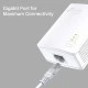 TP-LINK Powerline Starter Kit TL-PA7017, AV1000 Gigabit Ver. 4.0 Powerline διπλό για ενσύρματη σύνδεση με Passthrough πρίζα & θύρα Gigabit Ethernet
