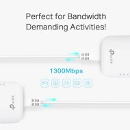 TP-LINK Passthrough Powerline Starter Kit TL-PA8010P AV1300 Ver: 3.0 διπλό για ενσύρματη σύνδεση με Passthrough πρίζα & θύρα Gigabit Ethernet