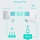 TP-LINK Wi-Fi Powerline Extender, AV600 300Mbps, Ver. 4.0 για ασύρματη σύνδεση Wi‑Fi 4 & 2 θύρες Ethernet