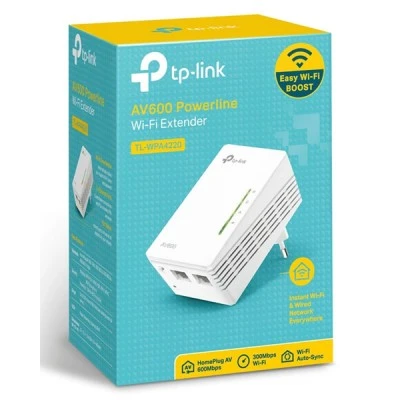 TP-LINK Wi-Fi Powerline Extender, AV600 300Mbps, Ver. 4.0 για ασύρματη σύνδεση Wi‑Fi 4 & 2 θύρες Ethernet