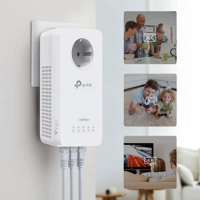 TP-LINK powerline ac WiFi TL-WPA8631P kit, AV1300 Gigabit Ver. 3.0 για την επέκταση του σήματος  Wi-Fi