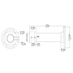 UNIARCH βάση κάμερας TR-CE45-IN μεταλλική σε λευκό χρώμα