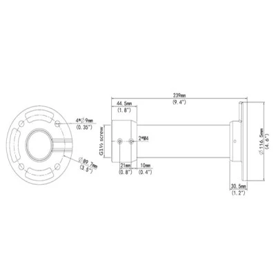 UNIARCH βάση κάμερας TR-CE45-IN μεταλλική σε λευκό χρώμα UNIARCH βάση κάμερας TR-CE45-IN μεταλλική σε λευκό χρώμα