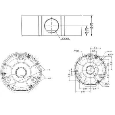 UNIARCH βάση κάμερας TR-JB03-G-IN, μεταλλική σε λευκό χρώμα