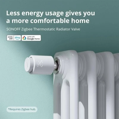 Smart SONOFF θερμοστατική βαλβίδα για καλοριφέρ TRVZB 6-28°C M30x1.5 48x76mm