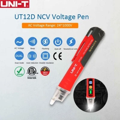 UNI-T ανιχνευτής τάσης ΑC UT12D-EU με ενδειξη led