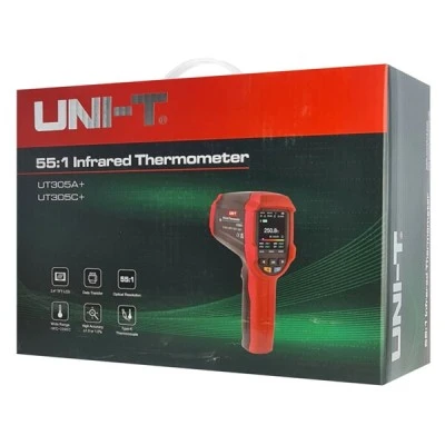 Θερμόμετρο υπερύθρων UNI-T UT305C+ με αισθητήρα K, μέτρηση απο -50 °C έως 2200 °C & αυτόματο κράτημα δεδομένων Θερμόμετρο υπερύθρων UNI-T UT305C+ με αισθητήρα K, μέτρηση απο -50 °C έως 2200 °C & αυτόματο κράτημα δεδομένων
