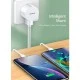 USAMS φορτιστής τοίχου T20 & καλώδιο Micro USB 1m με 2 USB θύρες εξόδου με μέγιστη απόδοση 2.1A σε λευκό χρώμα