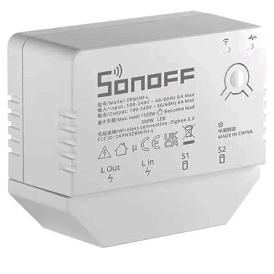 SONOFF αμφίδρομος smart διακόπτης ZBMINI-L, 1-gang, ZigBee 3.0 για μετατροπή συμβατικού διακόπτη σε smart