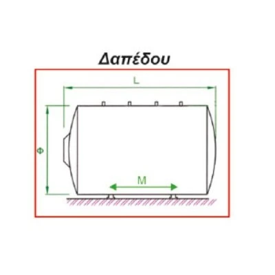 Θερμοσίφωνας - Boiler ECO SYSTEM 120L 3,50Kw Titanium Glass δαπέδου με εσωτερικό εναλλάκτη