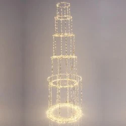 Διακοσμητικός φωτιζόμενος πύργος 163x40cm θερμό φως με 4350 led με μετασχηματιστή