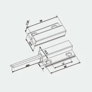 Μαγνητική επαφή ενσύρματη Aleph DS-1561 φλαντζωτή βιδωτή & αυτοκόλλητη άνοιγμα 2,54cm λευκό
