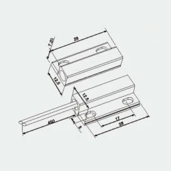 Μαγνητική επαφή ενσύρματη Aleph DS-1561 φλαντζωτή βιδωτή & αυτοκόλλητη άνοιγμα 2,54cm λευκό