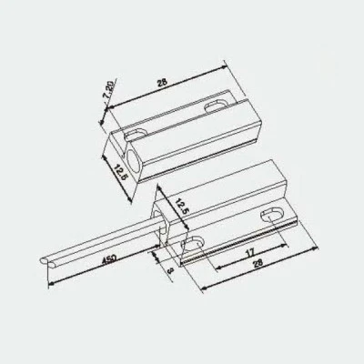 Μαγνητική επαφή ενσύρματη Aleph DS-1561 φλαντζωτή βιδωτή & αυτοκόλλητη άνοιγμα 2,54cm λευκό