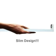 Slim φωτιστικό σκαφάκι για 2λάμπες LED T8 G13 60cm 230V τύπου φθορίου με τροφοδοσία στα 2 άκρα