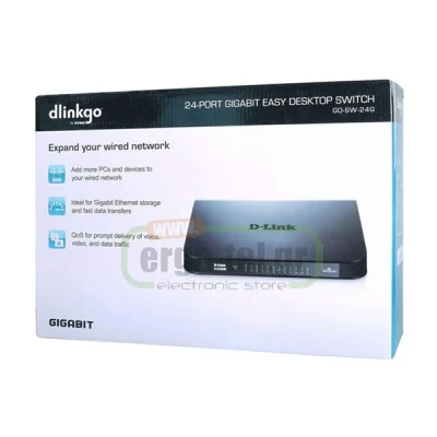 ΜΕΤΑΓΩΓΕΑΣ ΔΙΚΤΥΟΥ DESKTOP SWITCH D-LINK GO-SW-24G ΜΕ 24ΘΥΡΕΣ GIGABIT ETHERNET 10/100/1000Mbps