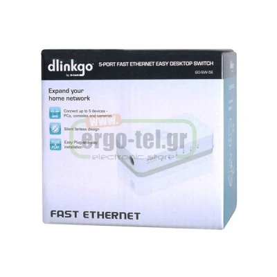 ΜΕΤΑΓΩΓΕΑΣ ΔΙΚΤΥΟΥ DESKTOP SWITCH D-LINK GO-SW-5E ΜΕ 5 ΘΥΡΕΣ FAST ETHERNET 10/100 Mbps
