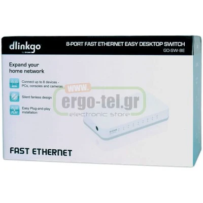 ΜΕΤΑΓΩΓΕΑΣ ΔΙΚΤΥΟΥ DESKTOP SWITCH D-LINK GO-SW-8E ΜΕ 8 ΘΥΡΕΣ FAST ETHERNET 10/100Mbps ΜΕΤΑΓΩΓΕΑΣ ΔΙΚΤΥΟΥ DESKTOP SWITCH D-LINK GO-SW-8E ΜΕ 8 ΘΥΡΕΣ FAST ETHERNET 10/100Mbps