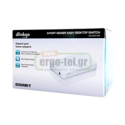 ΜΕΤΑΓΩΓΕΑΣ ΔΙΚΤΥΟΥ DESKTOP SWITCH D-LINK GO-SW-8G ΜΕ 8 ΘΥΡΕΣ GIGABIT ETHERNET10/100/1000Mbps
