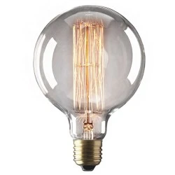 Λάμπα διακοσμητική Edison γλόμπος Ø95mm Ε27 40W ντιμαριζόμενη 2200k θερμό λευκό φως 140lm