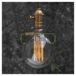 Λάμπα διακοσμητική Edison γλόμπος Ø95mm Ε27 40W ντιμαριζόμενη 2200k θερμό λευκό φως 140lm