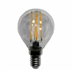 Διακοσμητική λάμπα led Ε14 4W 230V 2800k θερμό λευκό φως σφαιρική G45 διάφανη 450 lumen