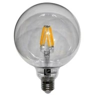 Διακοσμητική λάμπα led Globe E27 Ø125mm 8W 230V 2800k θερμό λευκό φως 1030lm σφαιρική διάφανη