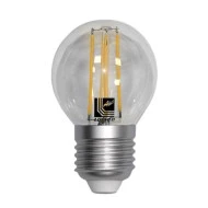 Διακοσμητική λάμπα led filament Ε27 4W 230V 2800k θερμό λευκό φως 420lm σφαιρική G45 διάφανη