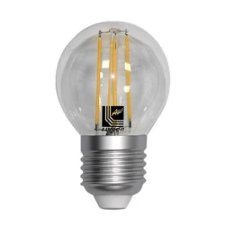 Διακοσμητική λάμπα led filament Ε27 4W 230V 2800k θερμό λευκό φως 420lm σφαιρική G45 διάφανη
