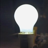 Διακοσμητική λάμπα led αχλάδι E27 6W 230V 5800k ψυχρό λευκό φως 650lm Α60 COG ματ