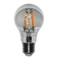 Διακοσμητική λάμπα led αχλάδι E27 4W 230V 2800k θερμό λευκό φως 470Lm Α60 COG διάφανη