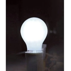 Διακοσμητική λάμπα led αχλάδι E27 4W 230V 5800k ψυχρό λευκό φως Α60 COG ματ 500lm