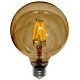 Διακοσμητική λάμπα led Globe Ø95mm E27 6W 230V ντιμαριζόμενη 2200k θερμό λευκό φως μελί 600lm