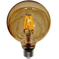 Διακοσμητική λάμπα led Globe E27 Ø125mm 6W 230V ντιμαριζόμενη 2200k θερμό λευκό φως 600lm μελί