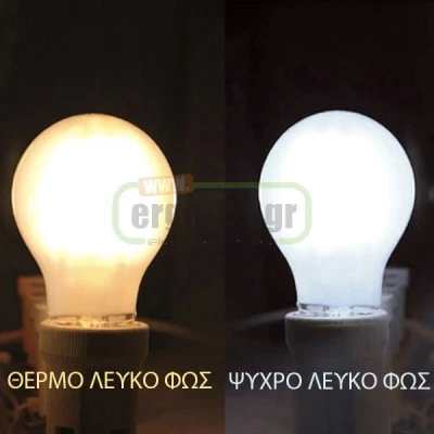 Διακοσμητική λάμπα led αχλάδι E27 8W 230V 5800k ψυχρό λευκό φως 1100lm Α60 COG ματ