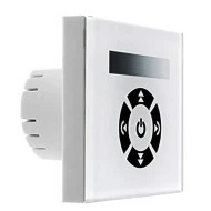 Dimmer αφής λευκό χωνευτό για μονόχρωμες ταινίες led 12V<96W & 24VDC<192W με πρόσοψη glass panel Dimmer αφής λευκό χωνευτό για μονόχρωμες ταινίες led 12V<96W & 24VDC<192W με πρόσοψη glass panel