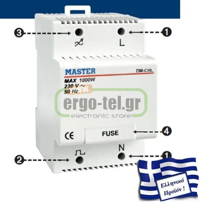 Multidimmer 8 channel τελική μονάδα ισχύς 1KW DM-CHL για ρύθμιση φωτισμού