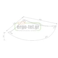 Φωτιστικό πλαφονιέρα τετράγωνη με διάφανα σχέδια 40x40cm για 3 λάμπες με ντουί E27