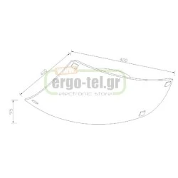 Φωτιστικό πλαφονιέρα τετράγωνη με διάφανα σχέδια 40x40cm για 3 λάμπες με ντουί E27