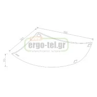 Φωτιστικό πλαφονιέρα τετράγωνη με διάφανα σχέδια 30x30cm για 2 λάμπες με ντουί E27