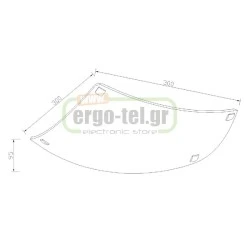 Φωτιστικό πλαφονιέρα τετράγωνη με διάφανα σχέδια 30x30cm για 2 λάμπες με ντουί E27