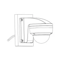 Πλαστική βάση τοίχου για κάμερες Dome HIKVISION DS-1258ZJ διαμέτρου 110mm