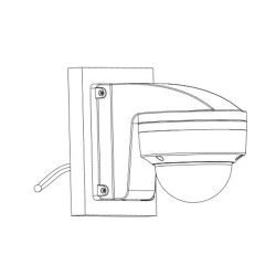 Πλαστική βάση τοίχου για κάμερες Dome HIKVISION DS-1258ZJ διαμέτρου 110mm