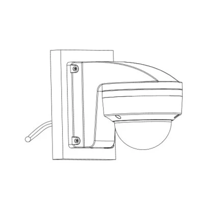 Πλαστική βάση τοίχου για κάμερες Dome HIKVISION DS-1258ZJ διαμέτρου 110mm