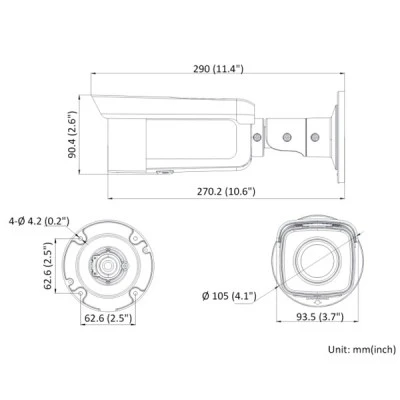 Κάμερα Bullet HIKVISION DS-2CD2T86G2-4I 2.8mm 8MP με υπέρυθρο IR φωτισμός ως 80m