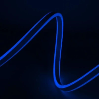 Neon LED φωτοσωλήνας μπλε δύο όψεων με 120λαμπάκια/m 7.5W/m 50m εξωτερικού χώρου