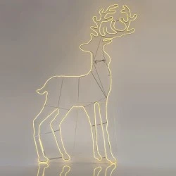 Τάρανδος NEON LED 180x104cm 120W θερμό λευκό φως εξωτερικής χρήσης στεγανό IP44