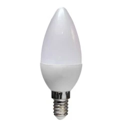 Λάμπα led κεράκι Ε14 6W 230V 6000k ψυχρό λευκό φως 540lumen γωνία θέασης 270°